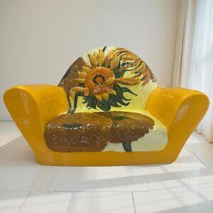 Poupee Millet Porcelain Doll Sofa Chair - Signed by original founder "Serge 97"